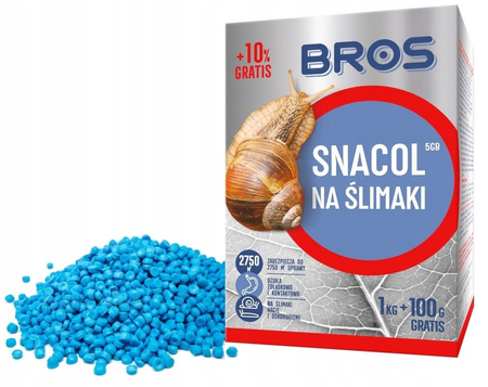 Bros skuteczny środek Granulat trutka na Ślimaki Środek Snacol 3GB 1kg+100g