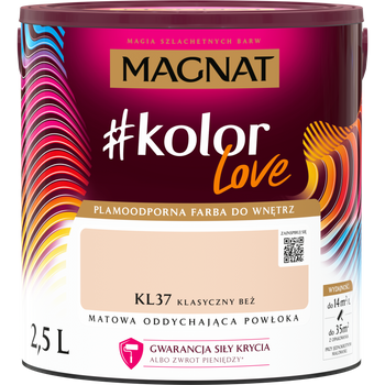 Farba Lateksowa Oddychająca Magnat #kolorLove KL37 klasyczny beż 2,5L