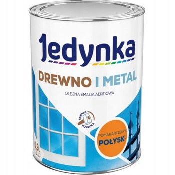 JEDYNKA Drewno i Metal Emalia Alkidowa Połysk POMARAŃCZOWY 0,9L