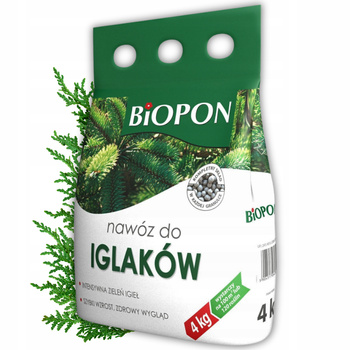Biopon - Nawóz granulowany dla iglaków Zdrowe Zielone iglaki! 4kg