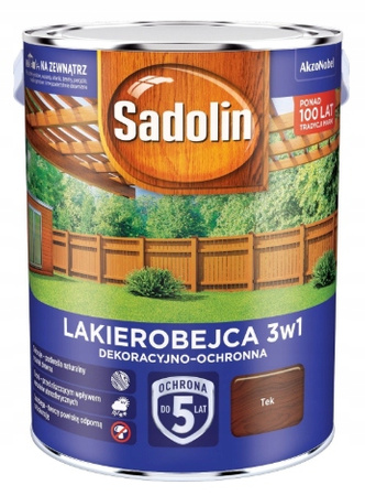 LAKIEROBEJCA do drewna NOWY SADOLIN 3W1 TEAK 2,5L