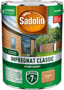 Impregnat Sadolin Classic Hybrydowy Dąb Jasny 4,5L