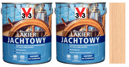 LAKIER JACHTOWY DO ELEMNTÓW DREWNIANYCH BEZBARWNY POŁYSK 2,5L V33