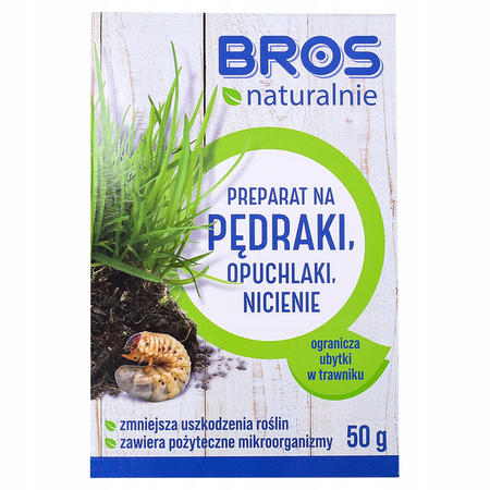 BROS Naturalny środek na pędraki nicienie 50g oprysk na nicienie opuchlaki