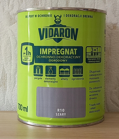 Vidaron Impregnat Ochronno Dekoracyjny Ogrodowy 700 ml R10 szary 0,7L