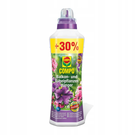 COMPO NAWÓZ DO ROŚLIN BALKONOWYCH PELARGONII SURFINII PETUNII PŁYNNY 1,3L