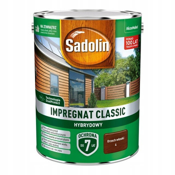 Impregnat drewna Sadolin Hybry. Orzech Wloski 4,5L