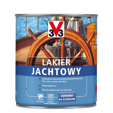 LAKIER JACHTOWY DO ELEMNTÓW DREWNIANYCH BURSZTYN 0,75L V33