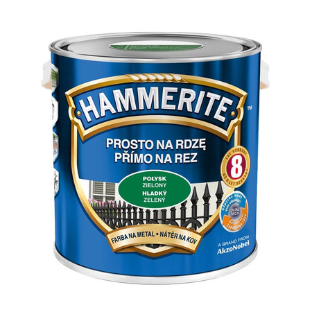 Farba antykorozyjna HAMMERITE Połysk Zielony 2,5L