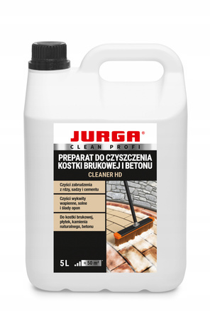 Płyn do MYCIA KOSTKI BRUKOWEJ do czyszczenia RDZY JURGA CLEANER HD 5L