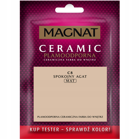 MAGNAT farba ceramiczna ścienna TESTER 0,03 l C8 Spokojny Agat mat