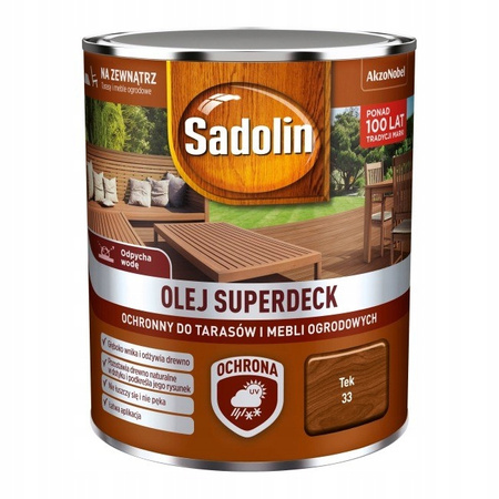 Olej do drewna SADOLIN SUPERDECK Tek 33 poj.0,75L