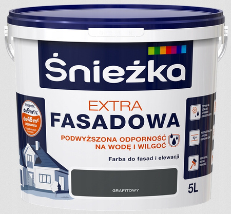 FARBA ŚNIEŻKA ExTRA FASADOWA GRAFITOWY 5L