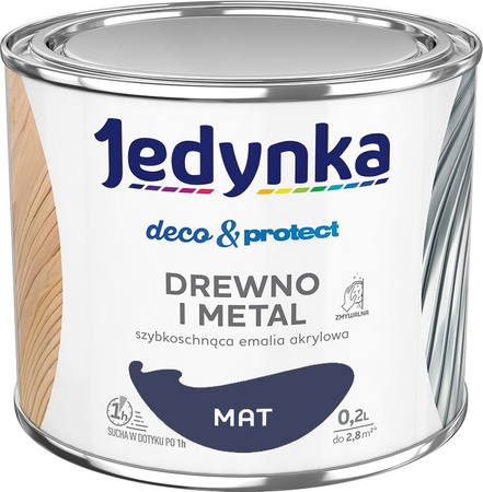 Jedynka do mebli Deco&Protect Drewno i Metal Mat Granatowy 0,2L