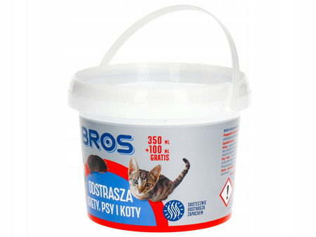 BROS ŚRODEK PREPARAT ODSTRASZACZ KOTÓW PSÓW KRETÓW DŁUGIE DZIAŁANIE 450ML