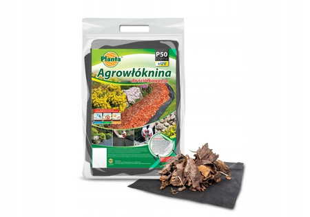 Planta Agrowłóknina ściółkująca P50 1,6x5m czarna 50g/m2 - przeciw chwastom
