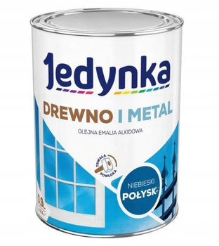 JEDYNKA Drewno i Metal Emalia Alkidowa Połysk NIEBIESKI 0,9L