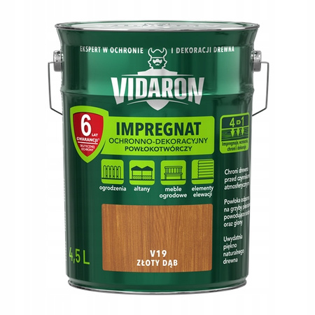 Impregnat do drewna Vidaron złoty dąb V19 4,5L