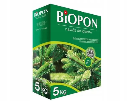 Biopon Nawóz do Iglaków Granulat 5kg - Piękne i zdrowe iglaki bez wysiłku