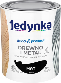 Jedynka do mebli Deco&Protect Drewno i Metal Mat Czarny 0,7L