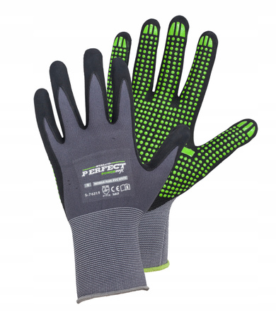 RĘKAWICE NYLONOWE "NITRILE FLEX PVC DOTS" 6" S-76346 STALCO PERFECT