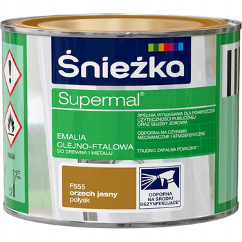 Emalia olejno-ftalowa Śnieżka Supermal® Orzech Jasny F555 - 0,2L
