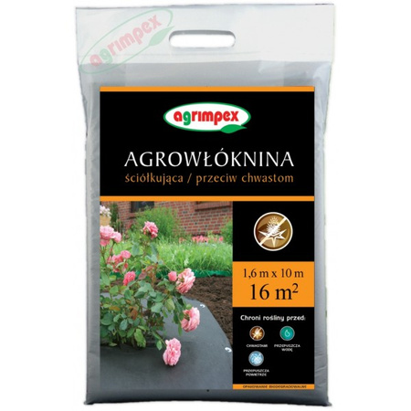 Planta Agrowłóknina ściółkująca P50 1,6x5m czarna 50g/m2 - przeciw chwastom