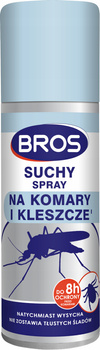 BROS SUCHY SPRAY NA KOMARY I KLESZCZE 90ML - Skuteczny Bez Plam