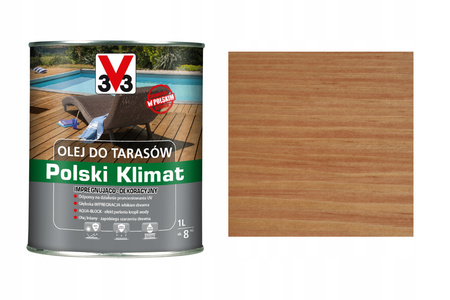 OLEJ DO TARASOW V33 na Polski Klimat Teak 1L