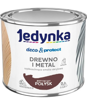 Jedynka do mebli Deco&Protect Drewno i Metal Satynowy Połysk Mahoń 0,2L