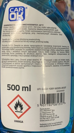 Odmrażacz do szyb skuteczny szybko działający -40°c 500ml