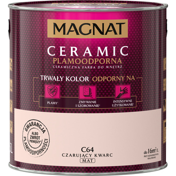 Farba ceramiczna do ścian Magnat Ceramic CZARUJĄCY KWARC C64 2,5L