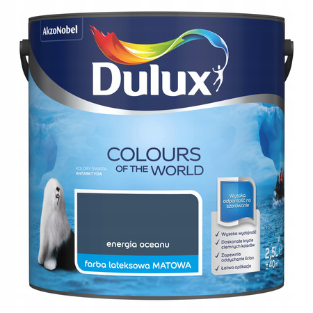 Farba lateksowa ścienna Dulux 2,5 l niebieska