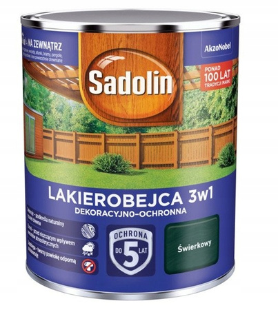 Lakierobejca NOWY SADOLIN 3W1 ŚWIERKOWY 0,7L