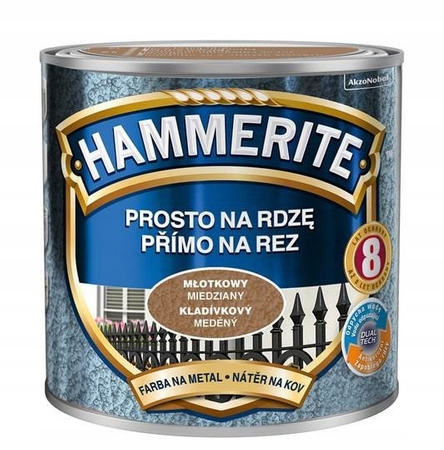 Farba metalu HAMMERITE Młotkowy Miedziany 0,25L