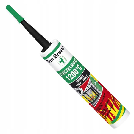 USZCZELNIACZ ŻAROODPORNY SILIKON WYSOKOTEMPERATUROWY Fire Den Braven 1200°C