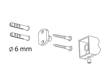 Kubek wiszący kolekcji Bisk FUTURA BLACK 02959 - czarny