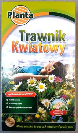 PLANTA TRAWNIK KWIATOWY 0,5kg TRAWA Z KWIATAMI POLNYMI KWIETNA ŁĄKA