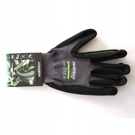 RĘKAWICE NYLONOWE "NITRILE FLEX PVC DOTS" 7" S-76316 STALCO PERFECT
