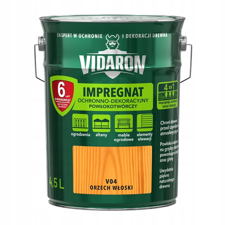 Impregnat do drewna Vidaron orzech włoski V04 4,5l