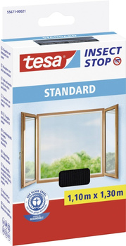 Moskitiera okienna Tesa Standard czarna 1,1x1,3m - Ochrona przed owadami