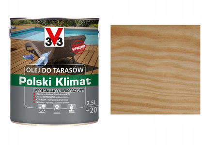 OLEJ DO TARASOW V33 na Polski Klimat bezbarwny 2.5L