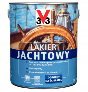 LAKIER JACHTOWY DO ELEMNTÓW DREWNIANYCH BURSZTYN 2,5L V33