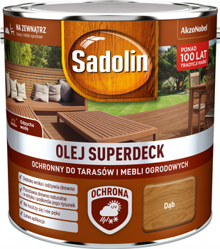 Olej do tarasów Sadolin Superdeck 2,5 l Dąb