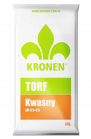 KRONEN Torf kwaśny pH 3,5 - 4,5 80 L