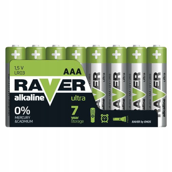 Bateria alkaliczna Raver AAA (R3) 8 szt.