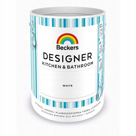 Farba lateksowa ścienna Beckers Kitchen & Bathroom WHITE 2,5