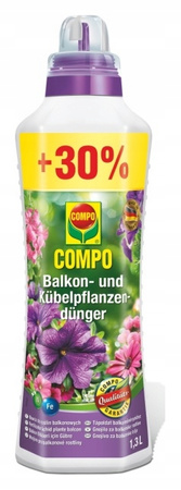 COMPO NAWÓZ DO ROŚLIN BALKONOWYCH PELARGONII SURFINII PETUNII PŁYNNY 1,3L