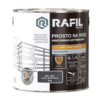 Farba emaliowa matowa Śnieżka RAFIL PROSTO 2,5L RAL7024