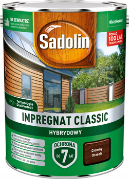 Impregnat drewna Sadolin Hybryd Ciemny Orzech 4,5L